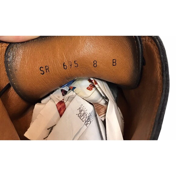 Salvatore Ferragamo Vintage Patent Leather‎ Boots Lace Up Size 8 B - Picture 12 of 12